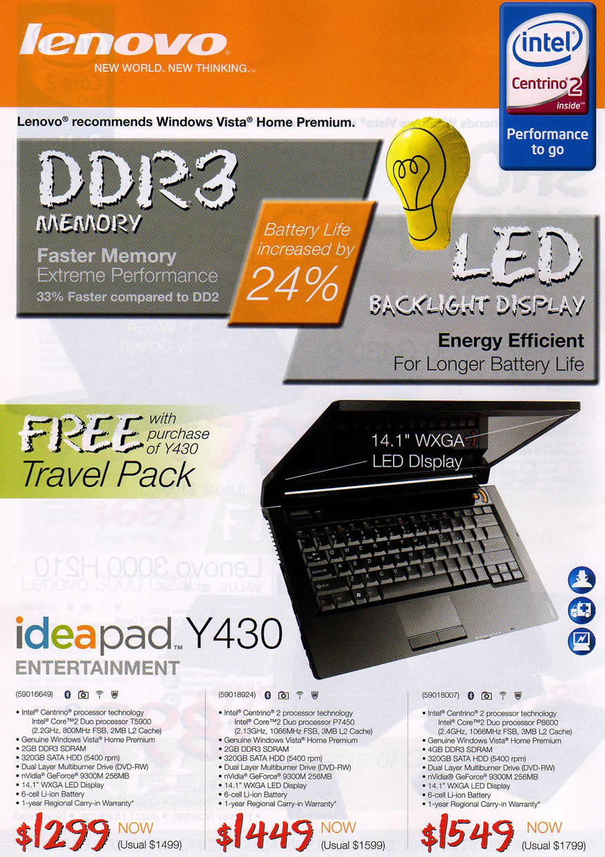 IT Show 2009 price list image brochure of Lenovo Ideapad (coldfreeze)