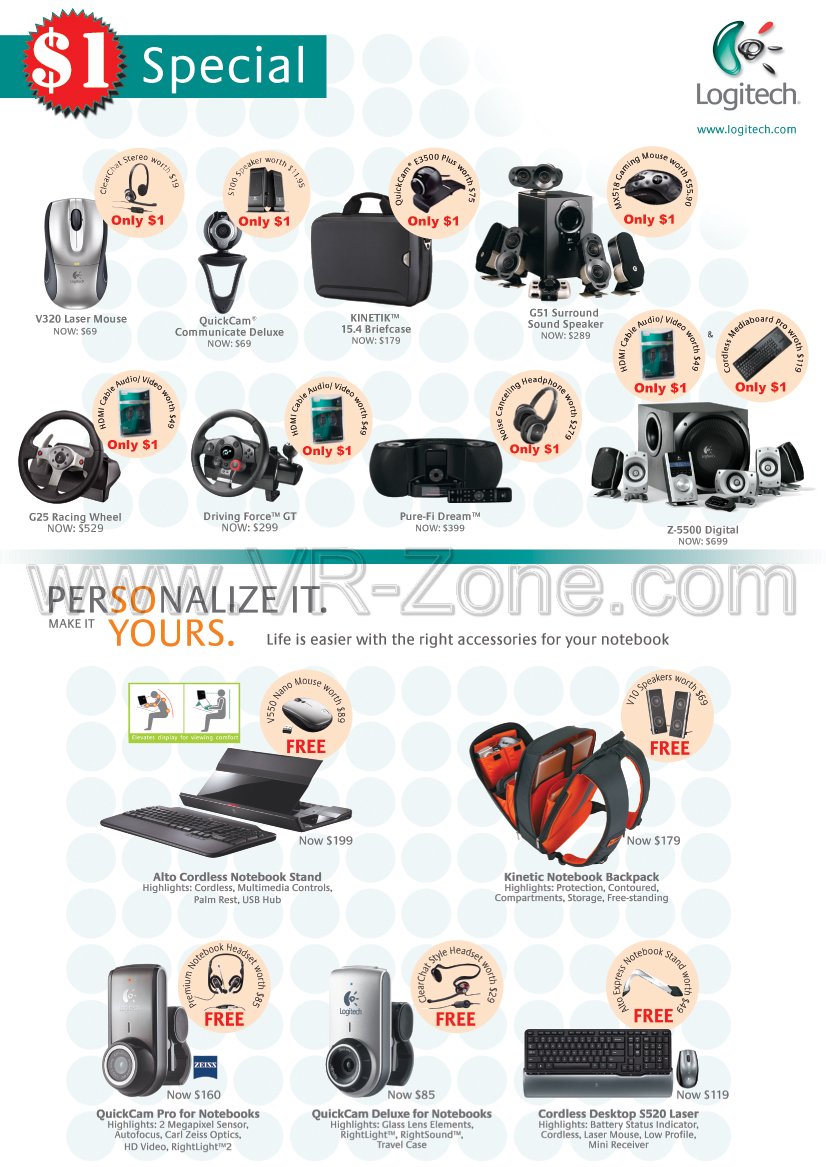 IT Show 2009 price list image brochure of Logitech 1 VR-Zone