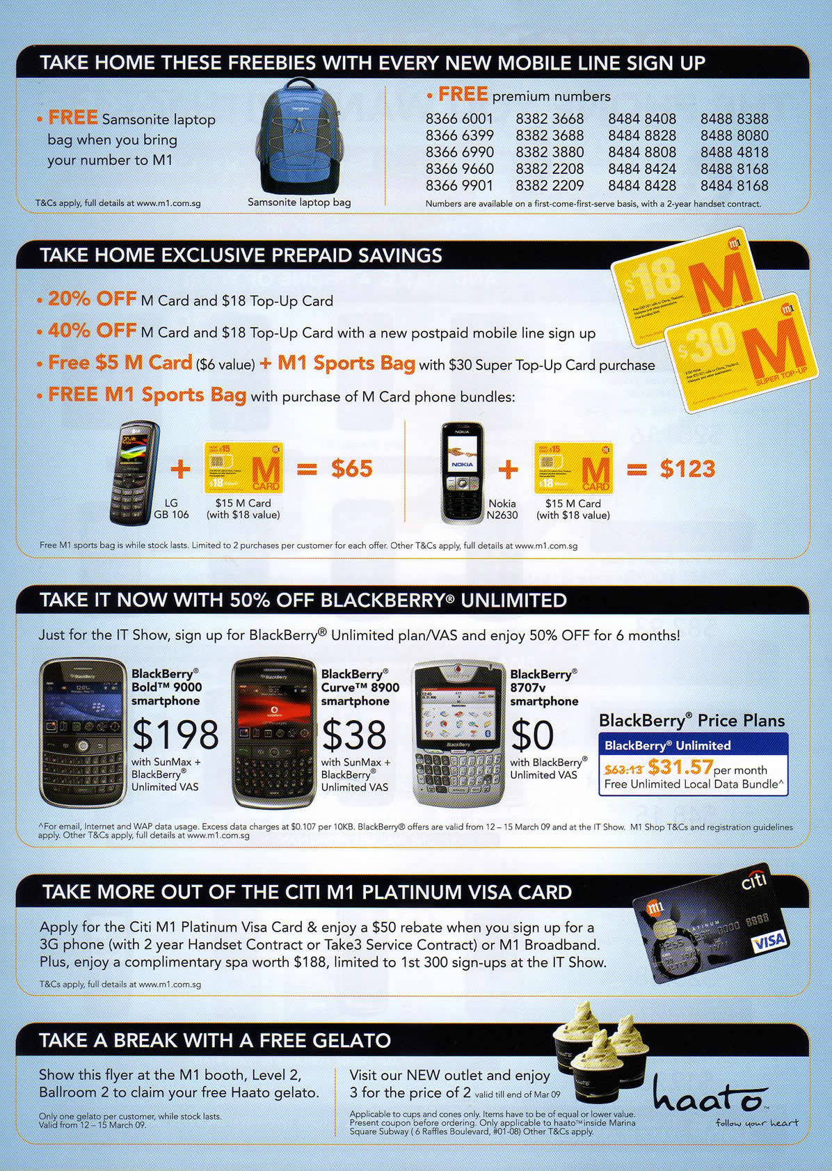IT Show 2009 price list image brochure of M1 6 (coldfreeze)