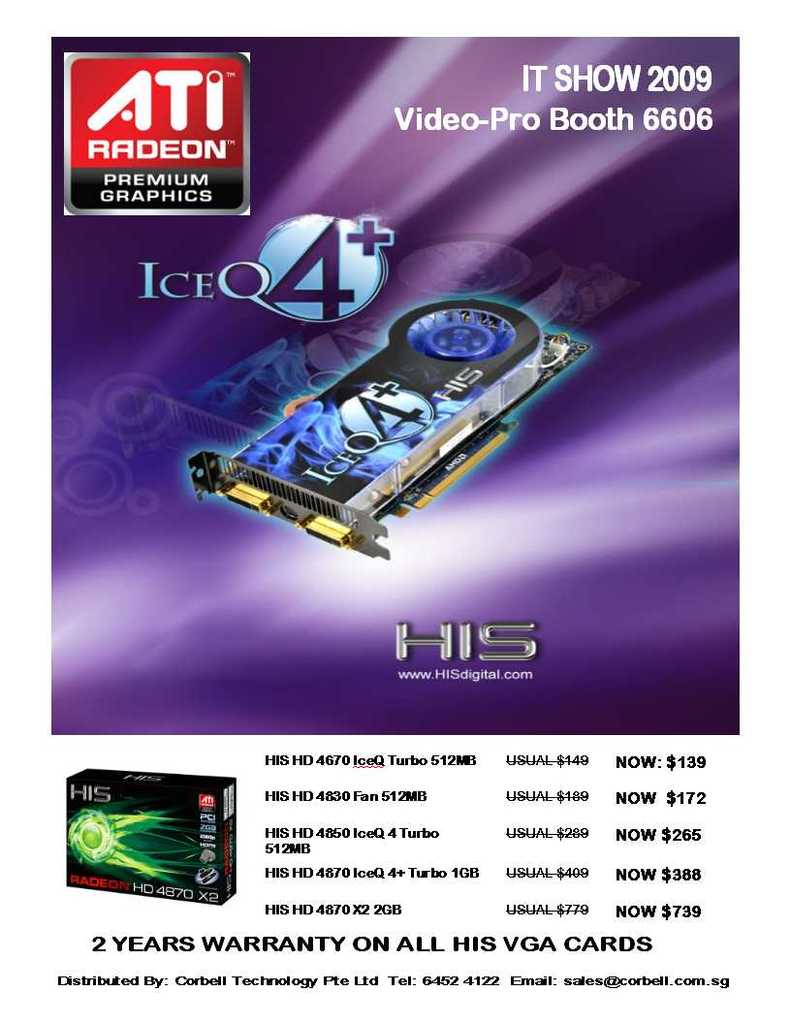 IT Show 2009 price list image brochure of MSI ATI Video Cards Video Pro