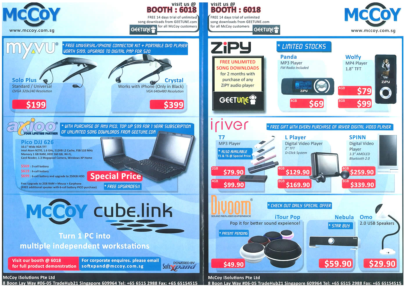 IT Show 2009 price list image brochure of Mccoy Myvu Axioo Zipy Iriver Divoom 1 Tclong
