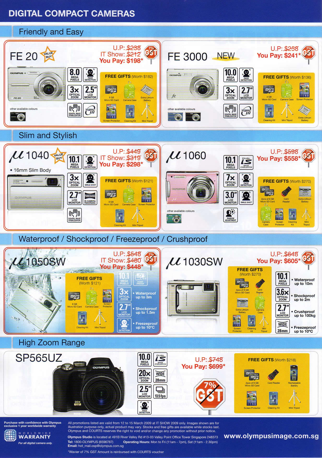 IT Show 2009 price list image brochure of Olympus Image Compact Cameras (coldfreeze)
