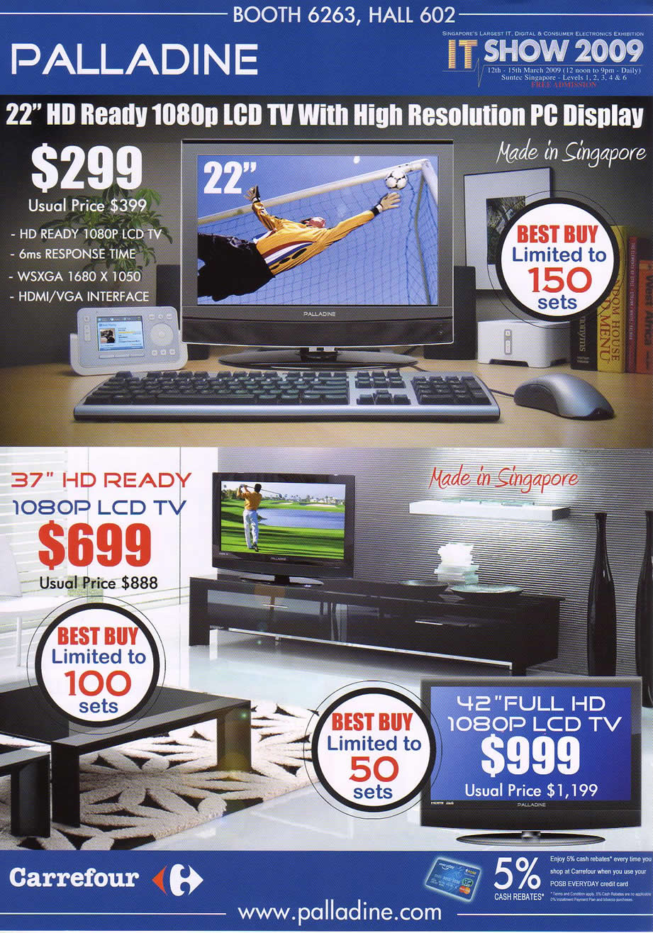 IT Show 2009 price list image brochure of Palladine LCD TV (coldfreeze)