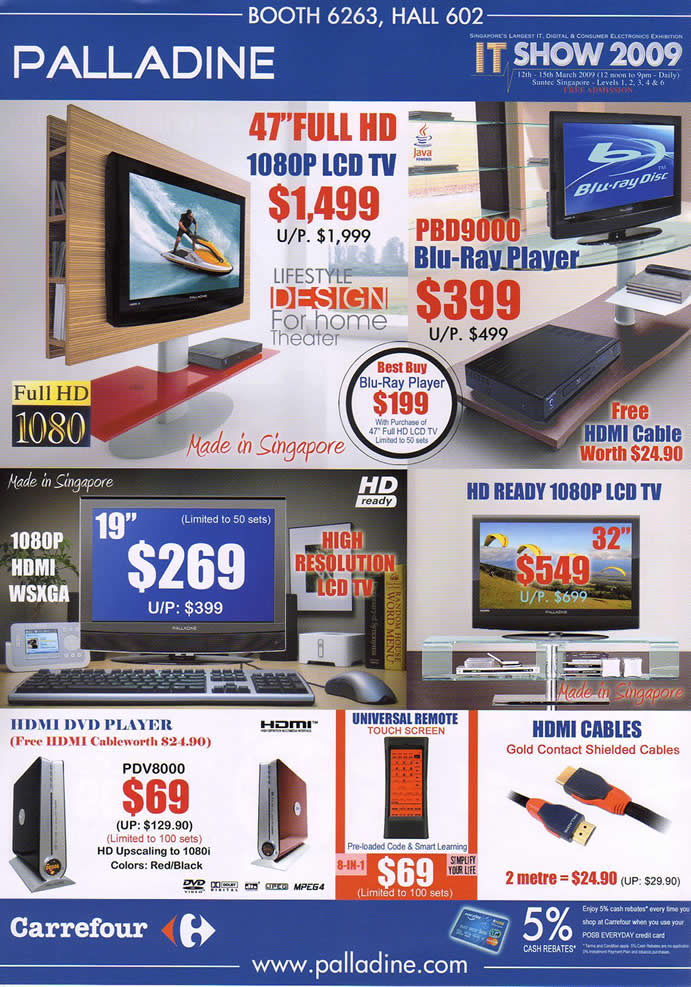 IT Show 2009 price list image brochure of Palladine LCD TV DVD Player (coldfreeze)