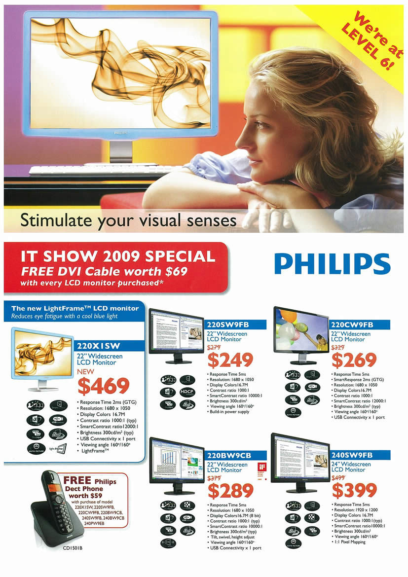 IT Show 2009 price list image brochure of Philips LCD Monitors (tclong)