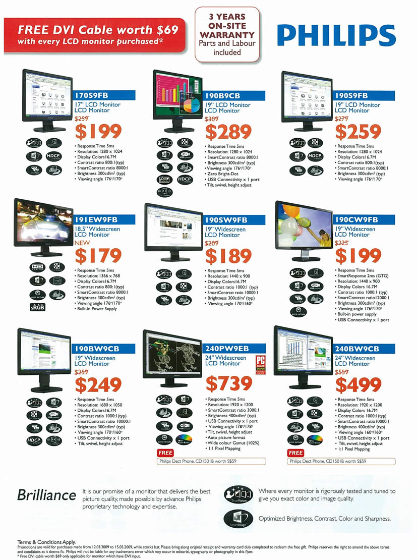 IT Show 2009 price list image brochure of Philips LCD Monitors 2 (tclong)