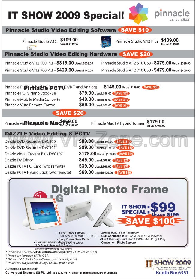 IT Show 2009 price list image brochure of Pinnacle 2 VR-Zone
