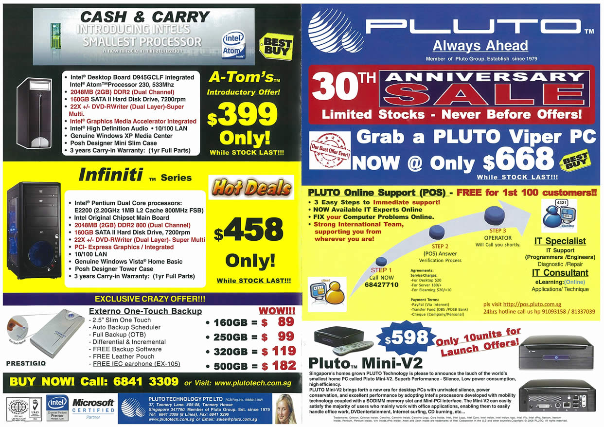 IT Show 2009 price list image brochure of Pluto Desktop Storage Viper PC (tclong)