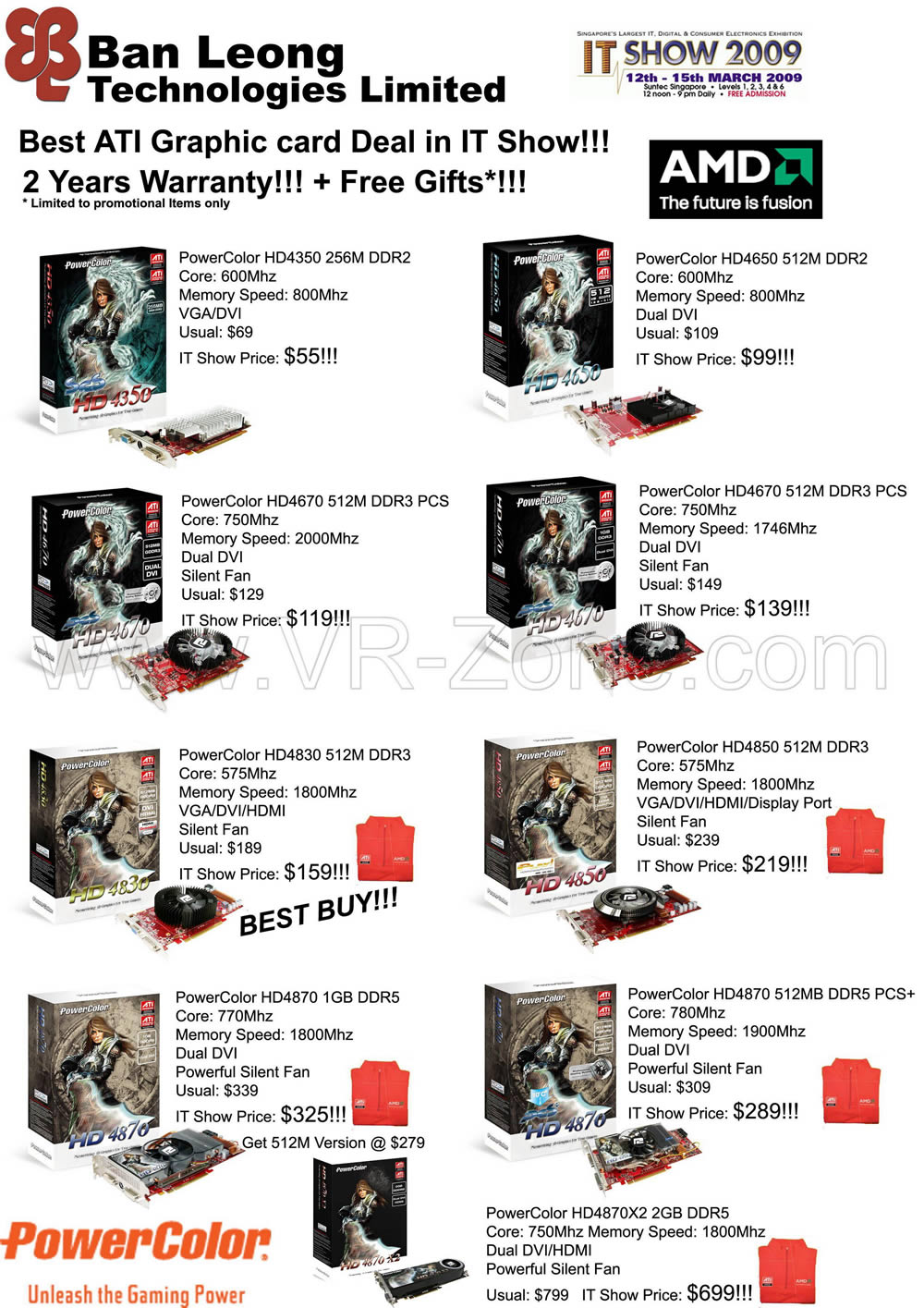 IT Show 2009 price list image brochure of PowerColor VR-Zone