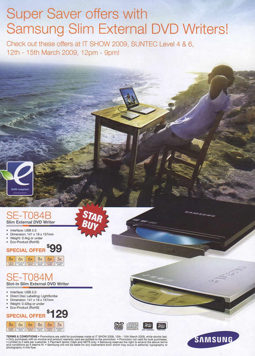IT Show 2009 price list image brochure of Samsung DVD Writers External (coldfreeze)
