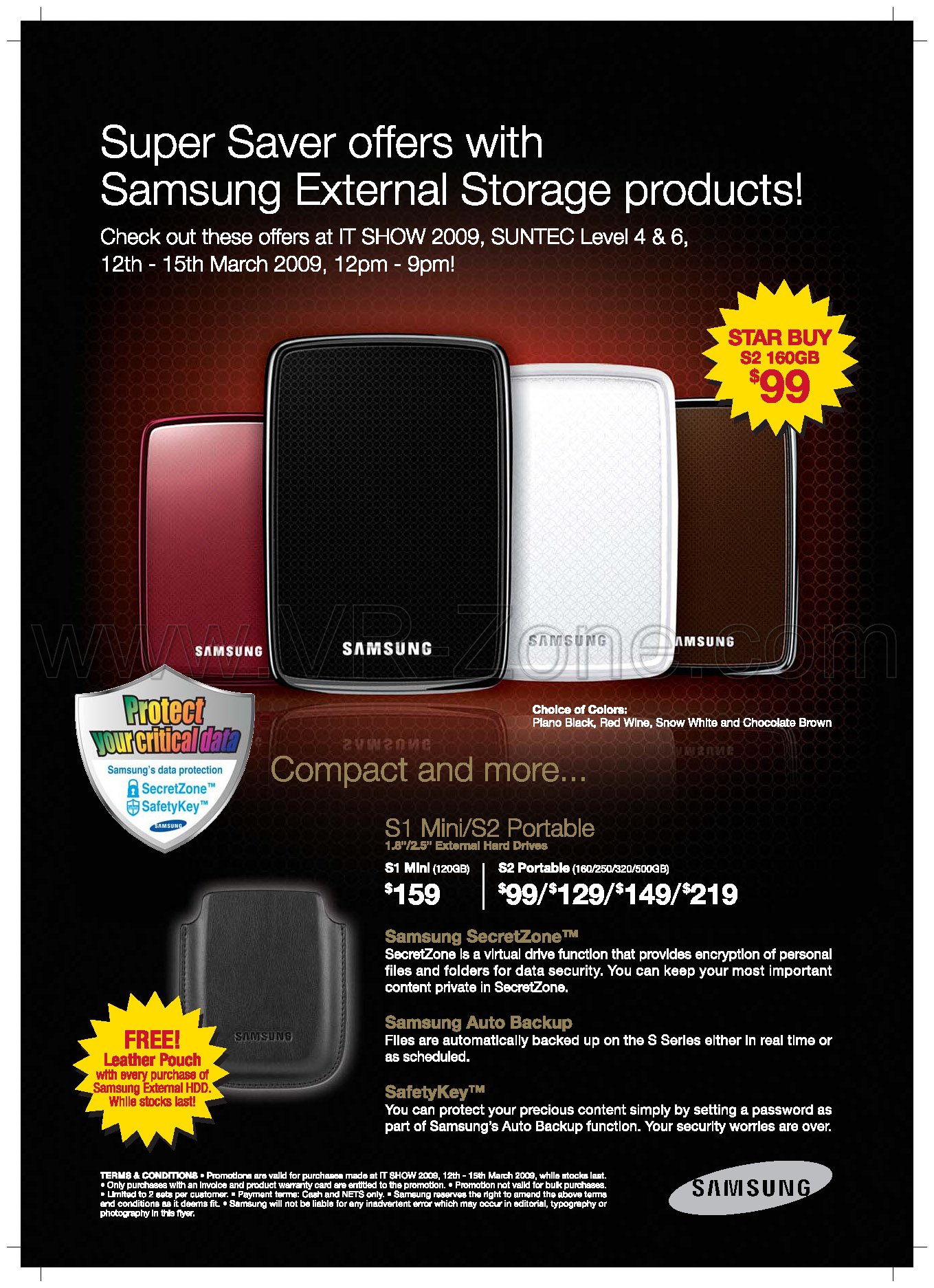 IT Show 2009 price list image brochure of Samsung External Storage HDD 1 VR-Zone