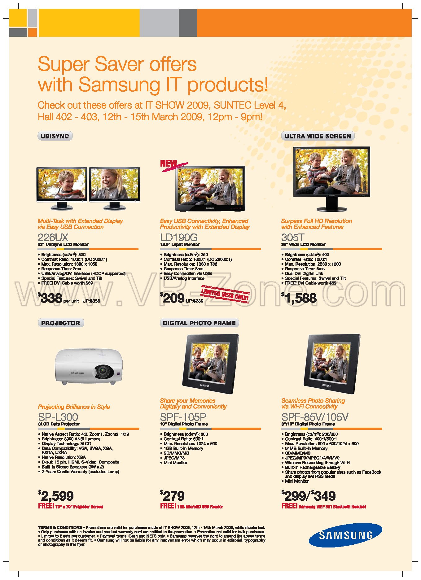 IT Show 2009 price list image brochure of Samsung LCD 2 VR-Zone