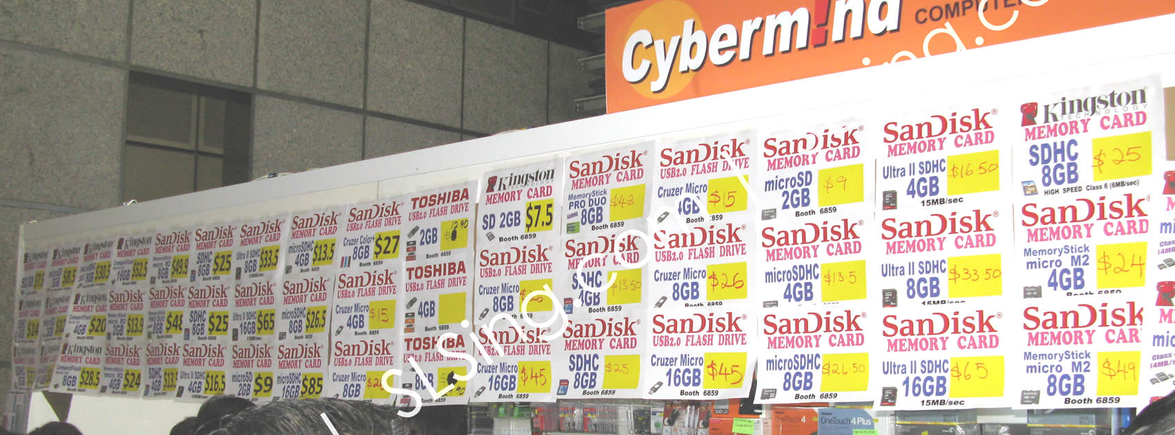 IT Show 2009 price list image brochure of Sandisk Kingston Toshiba (Cybermind) (vr-zone Booest)