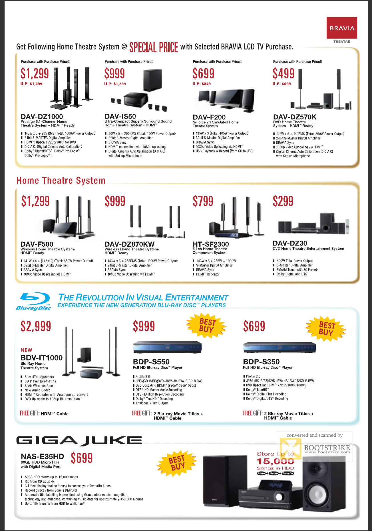 IT Show 2009 price list image brochure of Sony Bravia 2