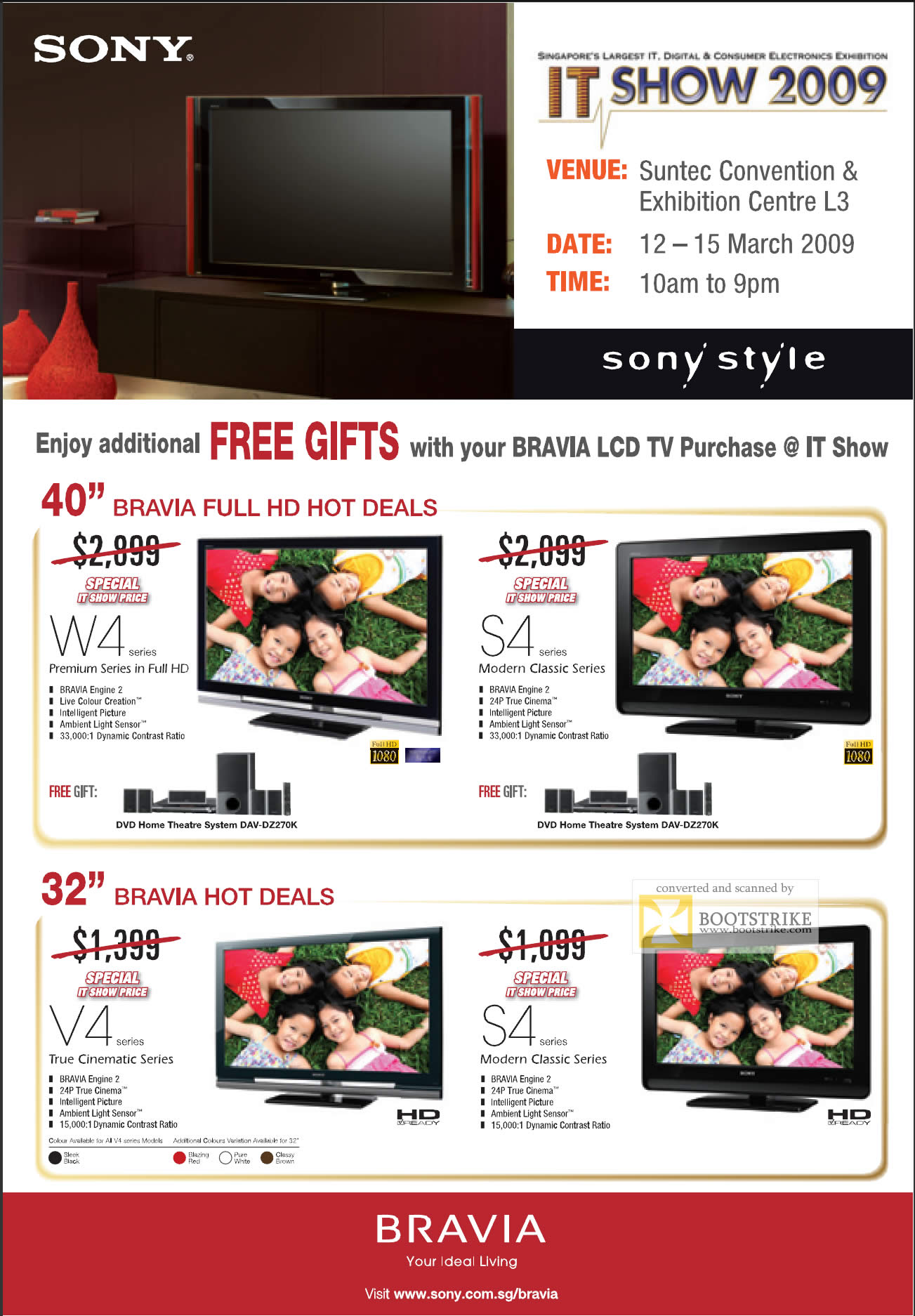 IT Show 2009 price list image brochure of Sony Bravia 3