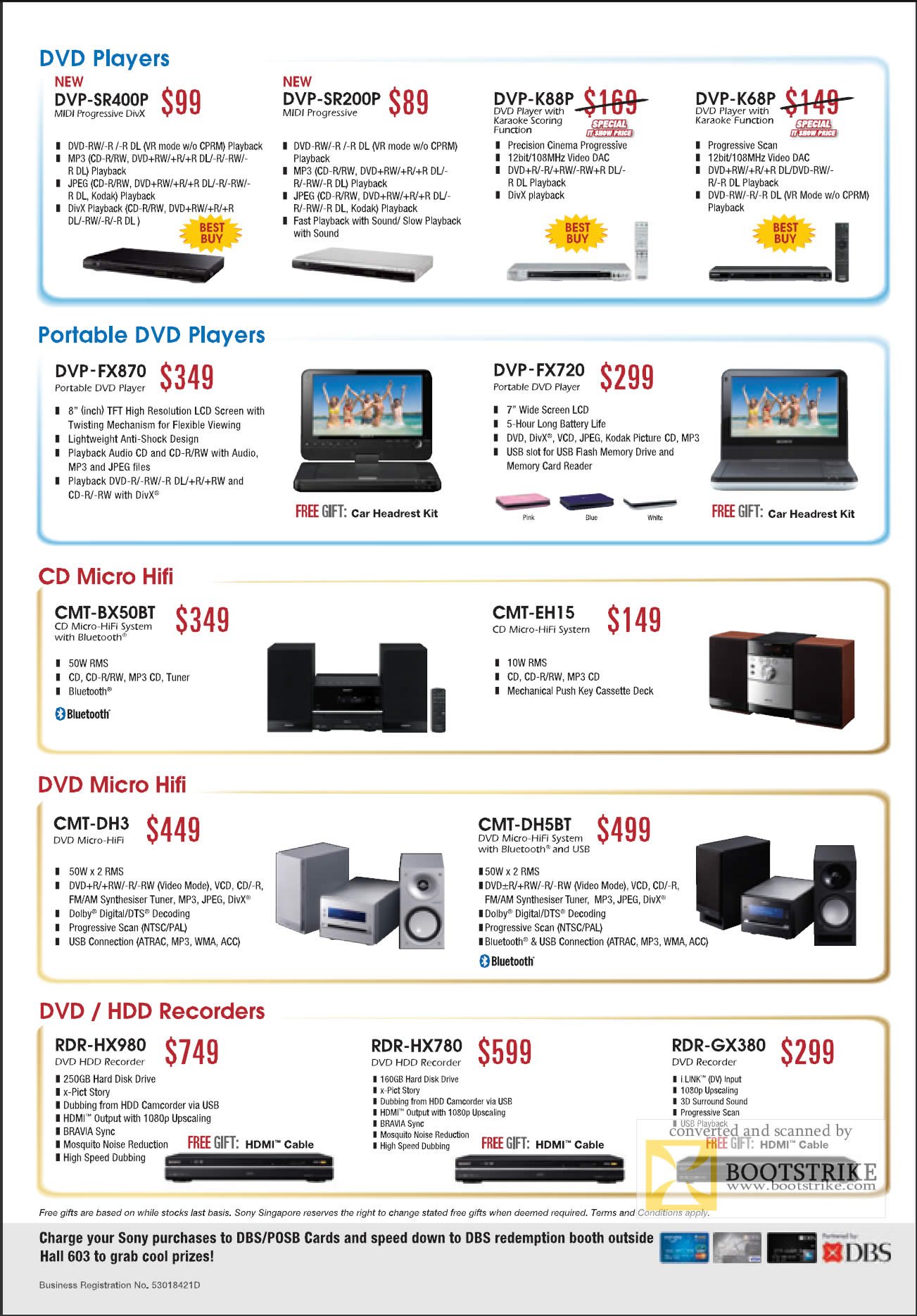 IT Show 2009 price list image brochure of Sony CD DVD Recorders Players