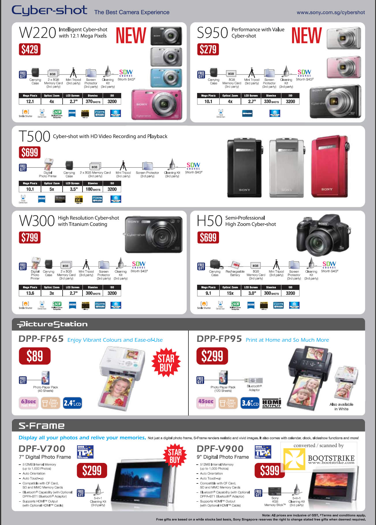 IT Show 2009 price list image brochure of Sony Cyber-shot Picture Station S-Frame