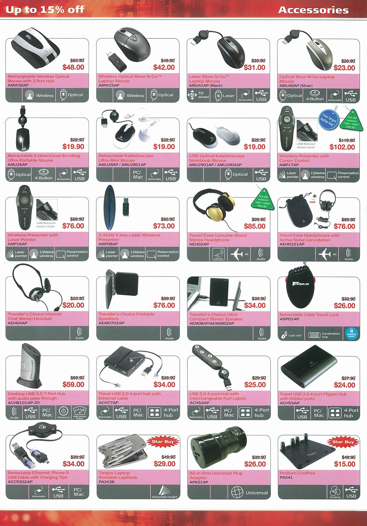 IT Show 2009 price list image brochure of Targus Accessories Tclong