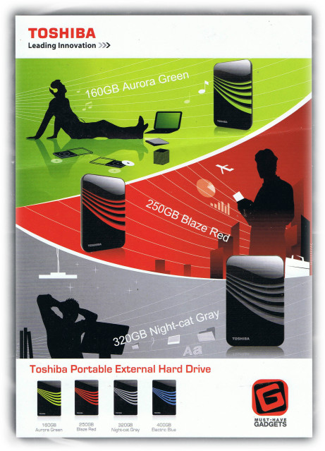 IT Show 2009 price list image brochure of Toshiba Portable External Hard Drive Front