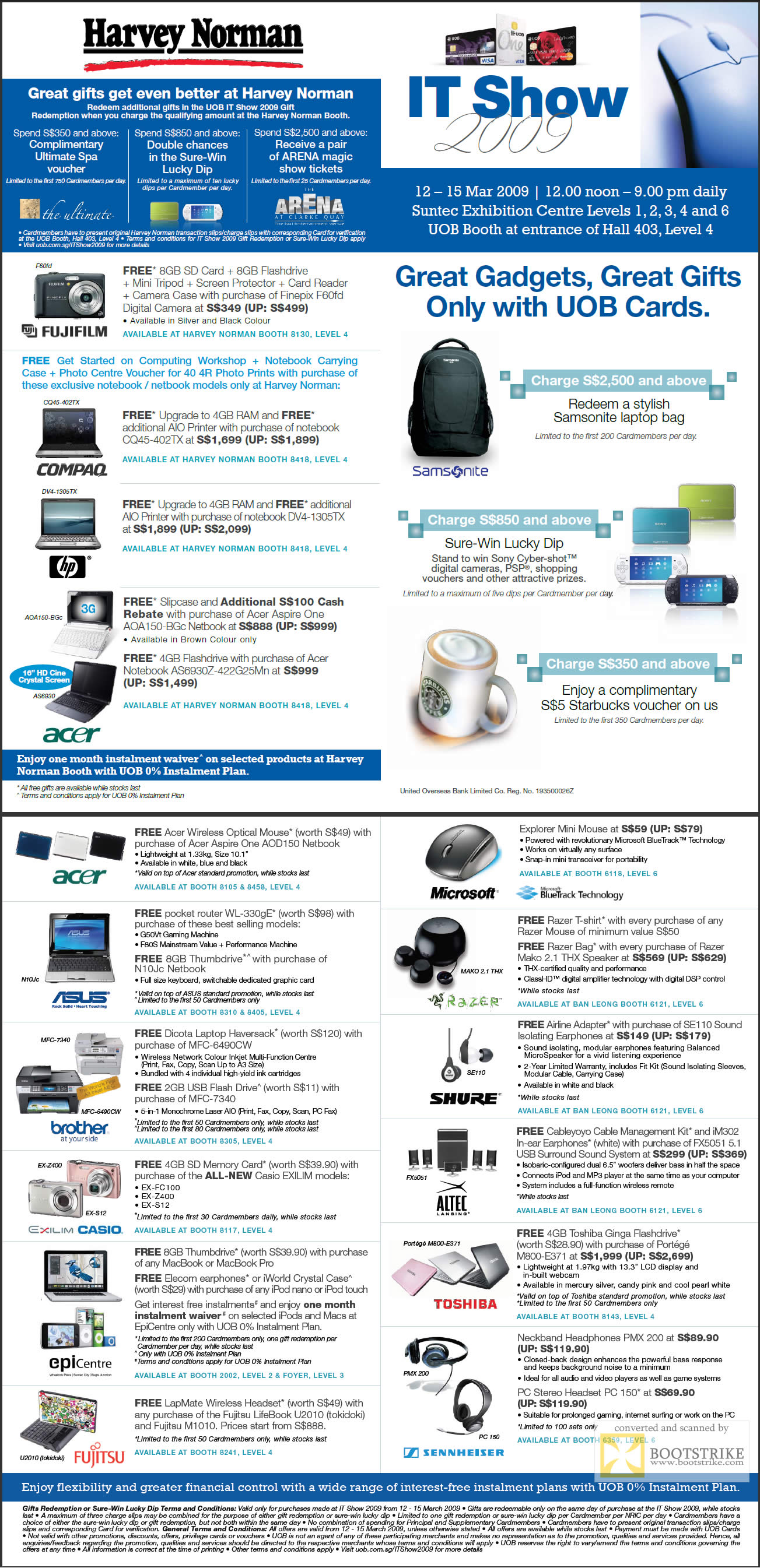 IT Show 2009 price list image brochure of UOB United Overseas Bank
