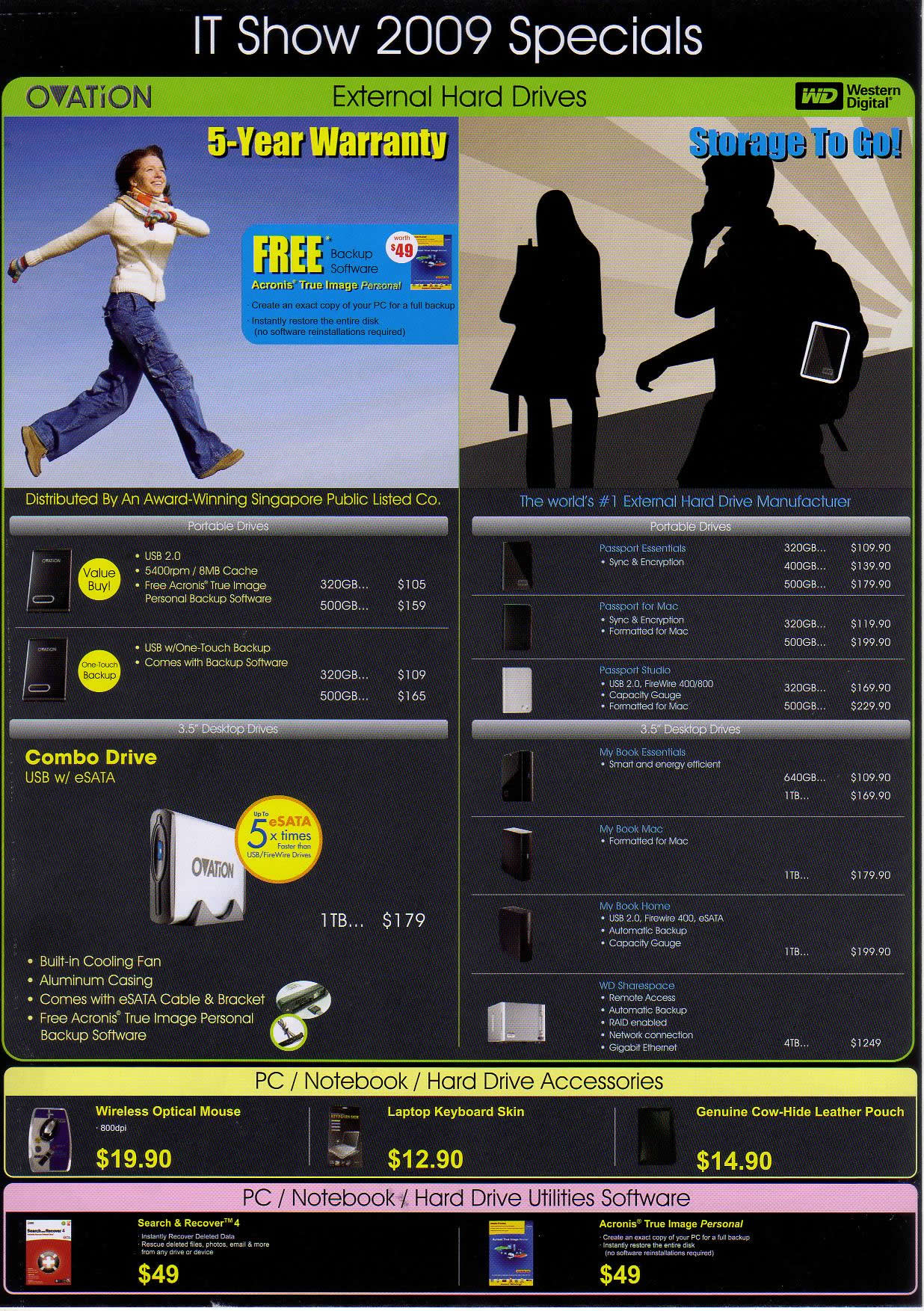 IT Show 2009 price list image brochure of Western Digital Ovation (coldfreeze)