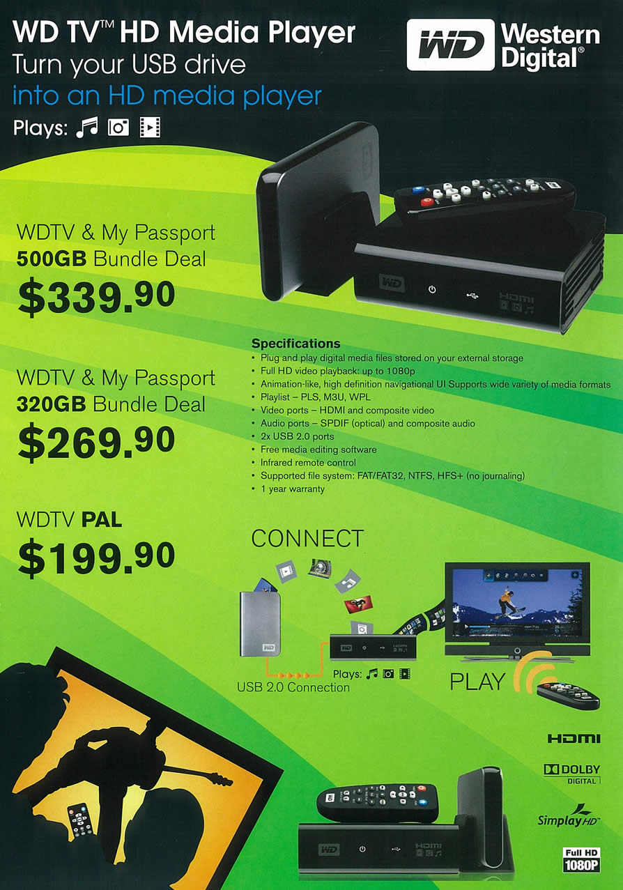 IT Show 2009 price list image brochure of Western Digital WD TV HD Media Player Tclong