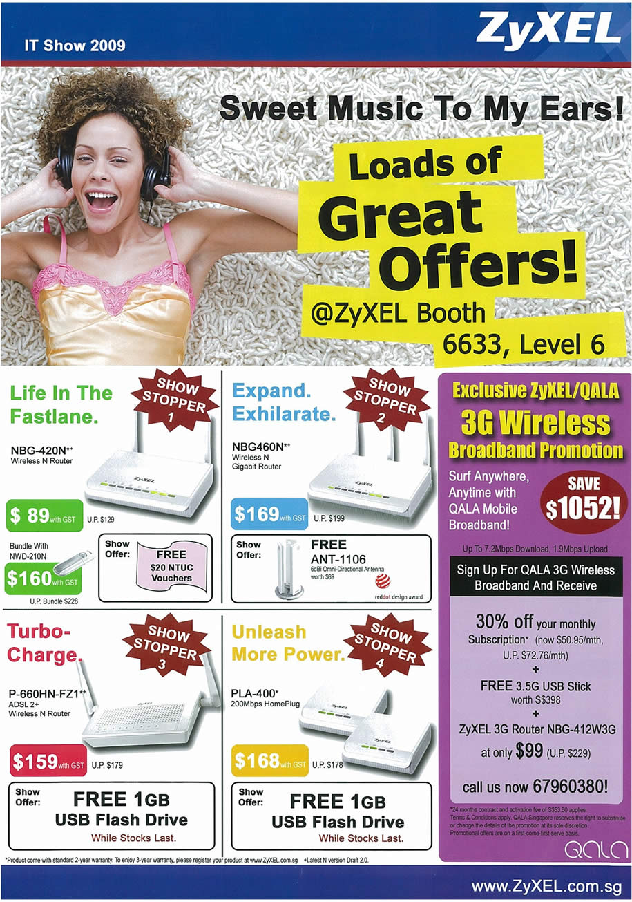 IT Show 2009 price list image brochure of ZyXEL Wiress N Routers HomePlugs Tclong