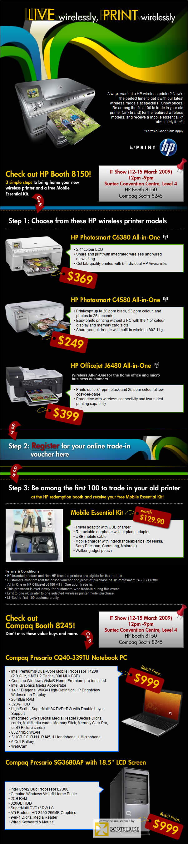 IT Show 2009 price list image brochure of Compaq Hp Printer Desktop Notebook Mailer