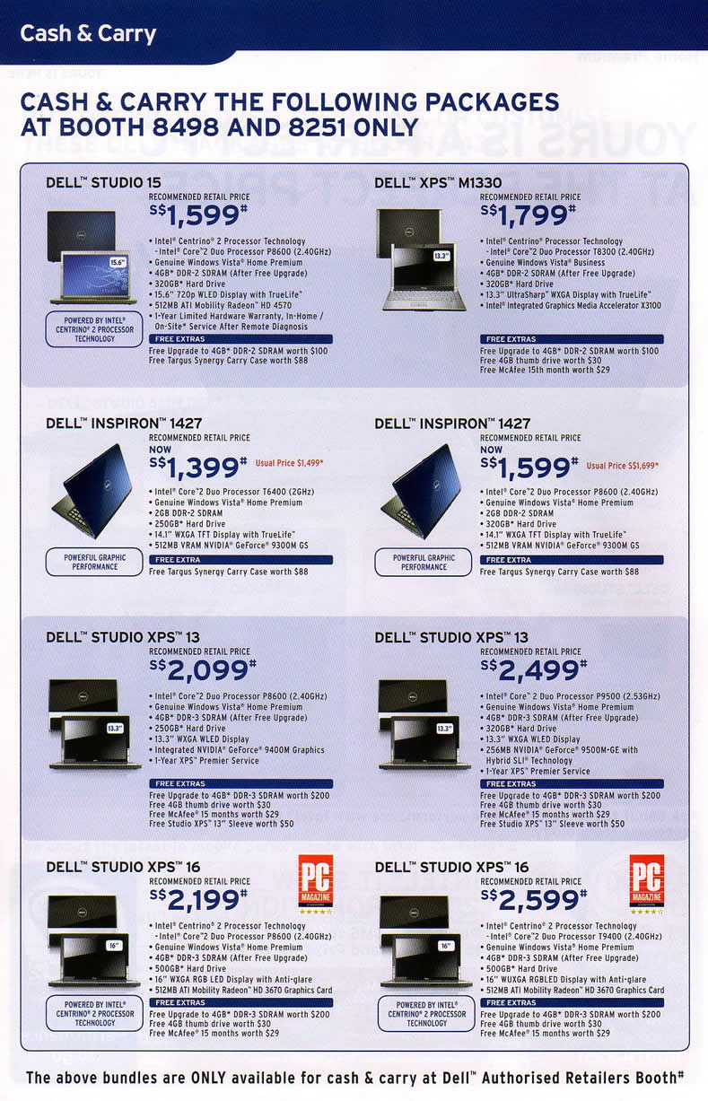 IT Show 2009 price list image brochure of Dell Inspiron Studio Xps (coldfreeze)