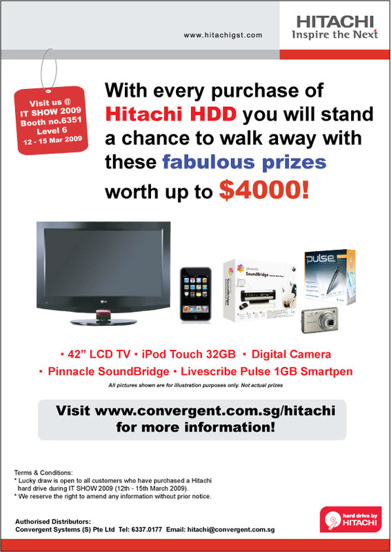 IT Show 2009 price list image brochure of Hitachi Lucky Draw Online (convergent)