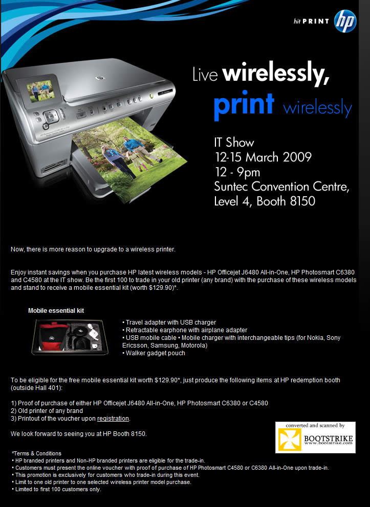 IT Show 2009 price list image brochure of Hp Wireless Printers Promotion