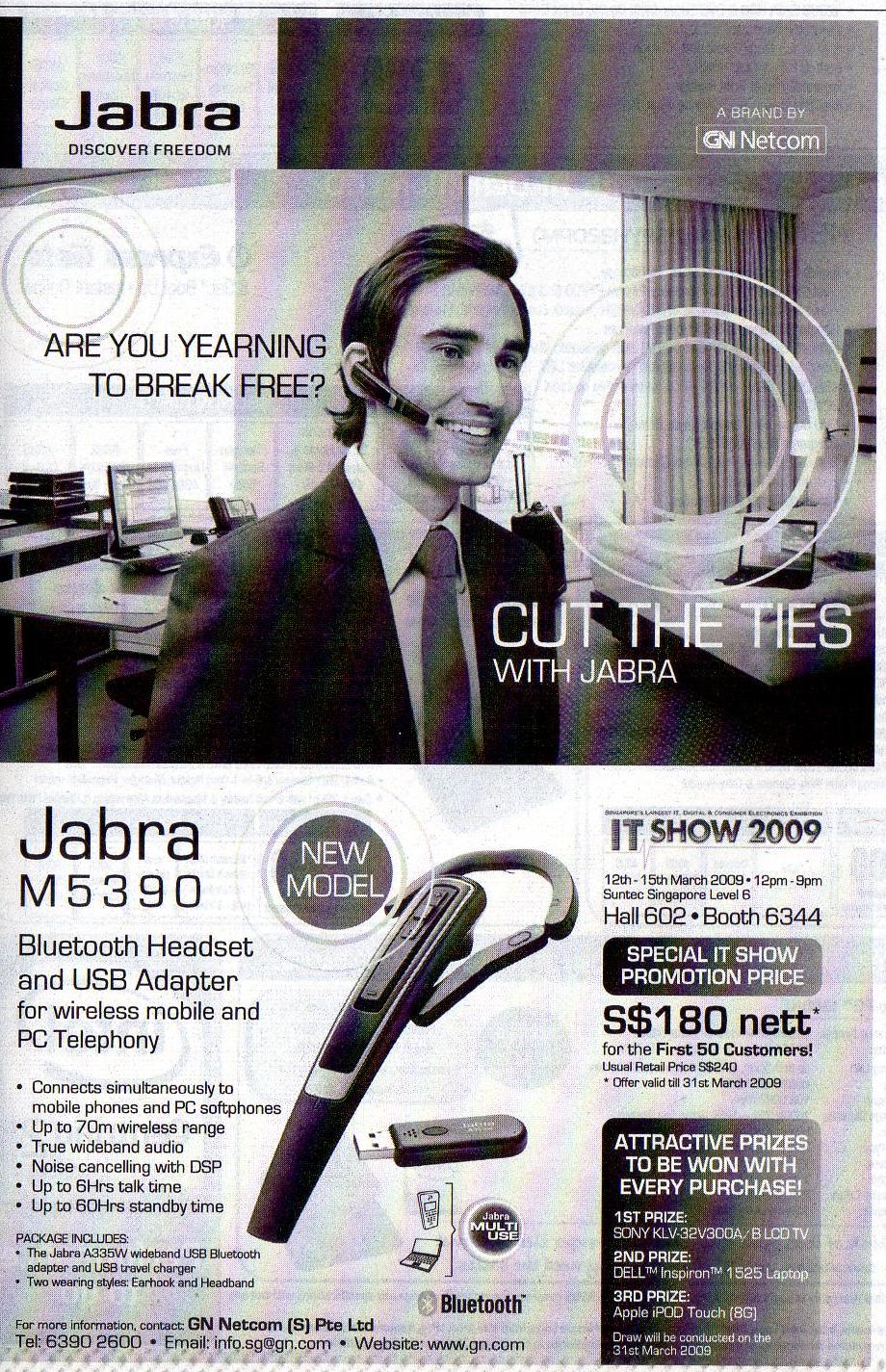 IT Show 2009 price list image brochure of Jabra Dl (coldfreeze)