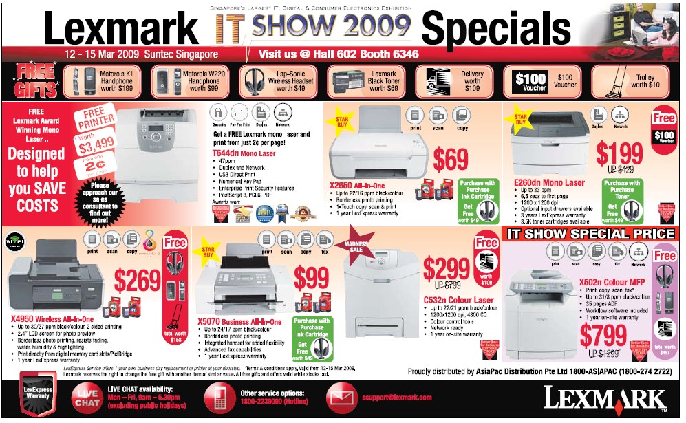 IT Show 2009 price list image brochure of Lexmark Printers (coldfreeze)