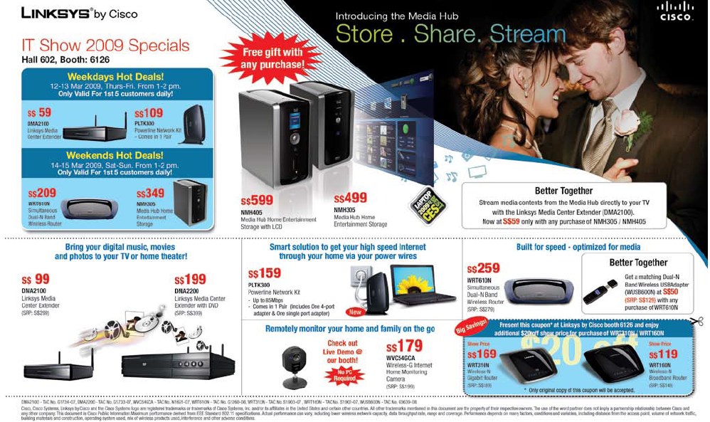 IT Show 2009 price list image brochure of Linksys (coldfreeze)