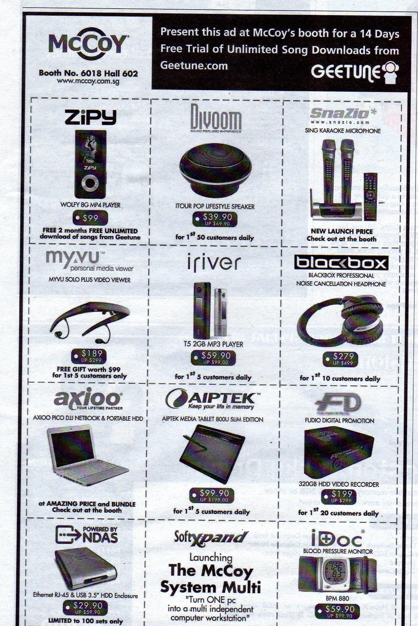 IT Show 2009 price list image brochure of Mccoy (coldfreeze)