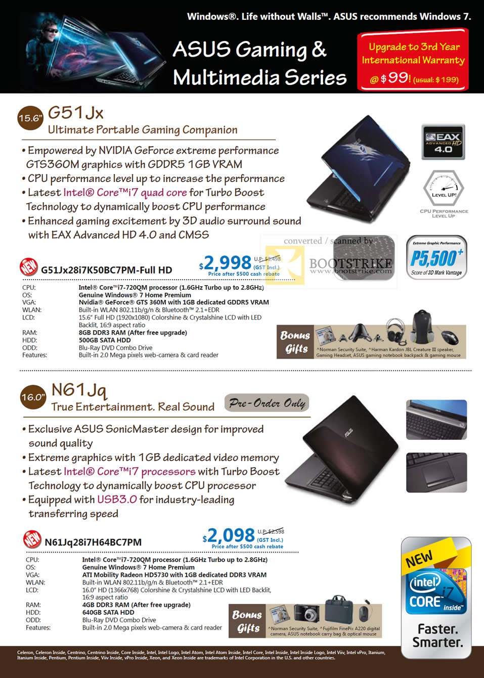 IT Show 2010 price list image brochure of ASUS Gaming Notebooks G51Jx N61Jq