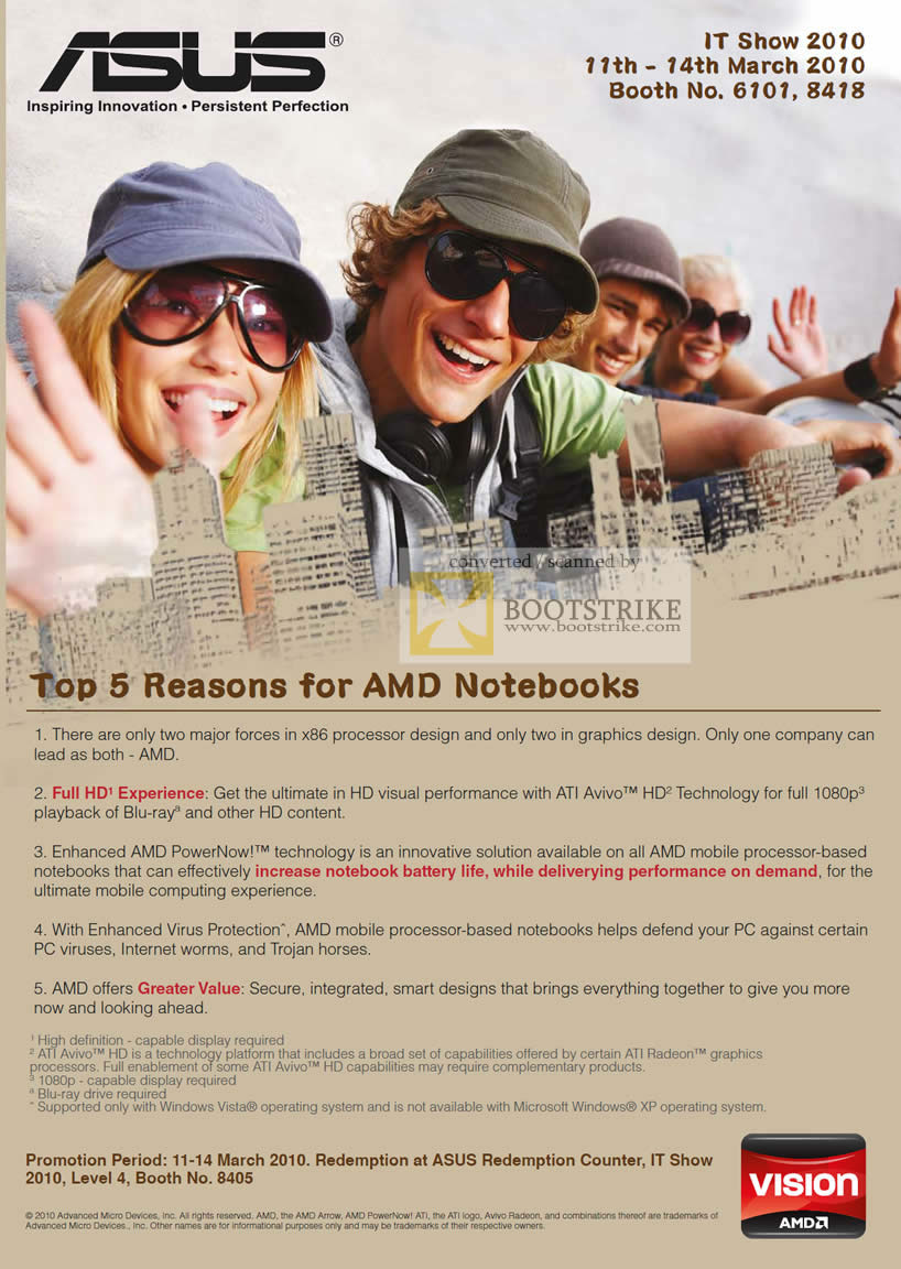 IT Show 2010 price list image brochure of ASUS Top 5 Reasons For AMD Notebooks