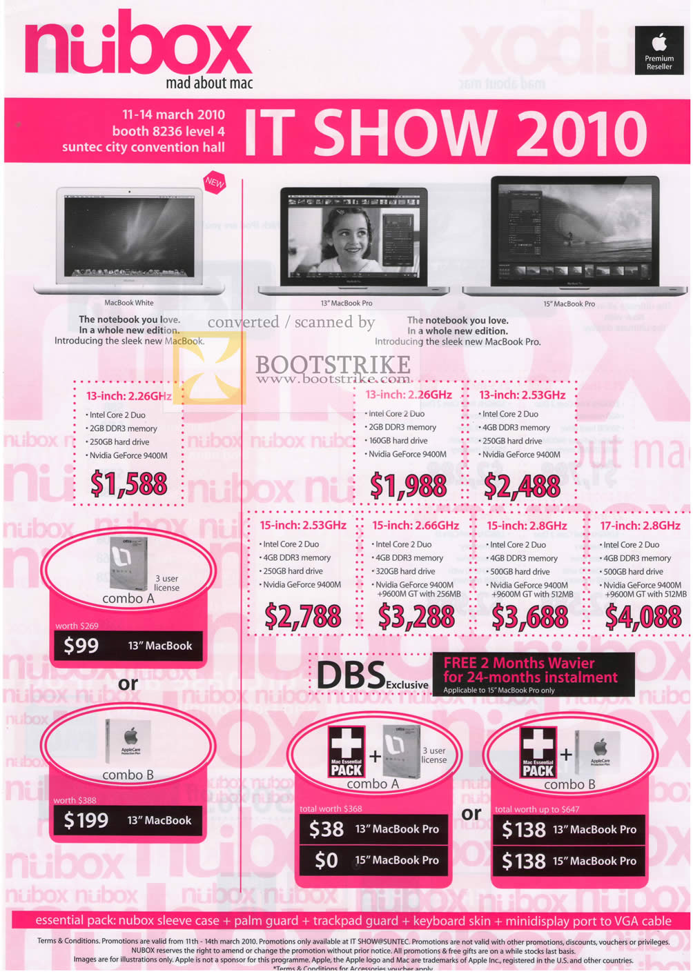 IT Show 2010 price list image brochure of Apple Nubox MacBook White Pro