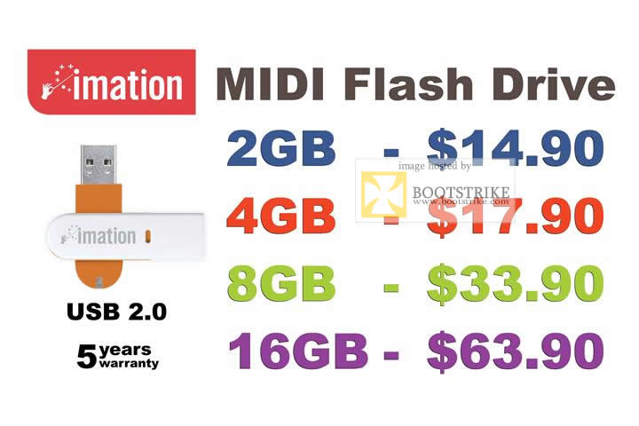 IT Show 2010 price list image brochure of Convergent Systems Imation MIDI USB Flash Drives