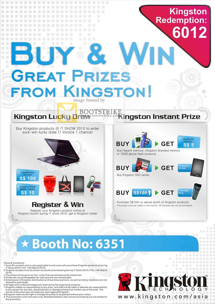 IT Show 2010 price list image brochure of Convergent Systems Kingston Lucky Draw