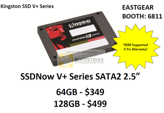 IT Show 2010 price list image brochure of EastGear Kingston SSD V Plus Series SSDNow 64GB 128GB TRIM