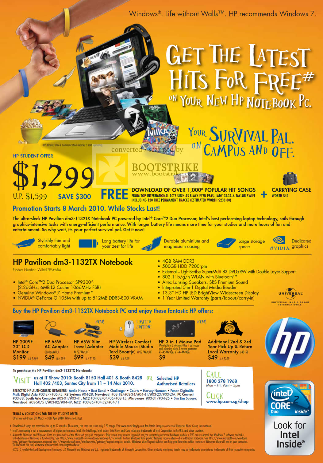 IT Show 2010 price list image brochure of HP Notebook Student Offer Pavilion DM3 1132TX