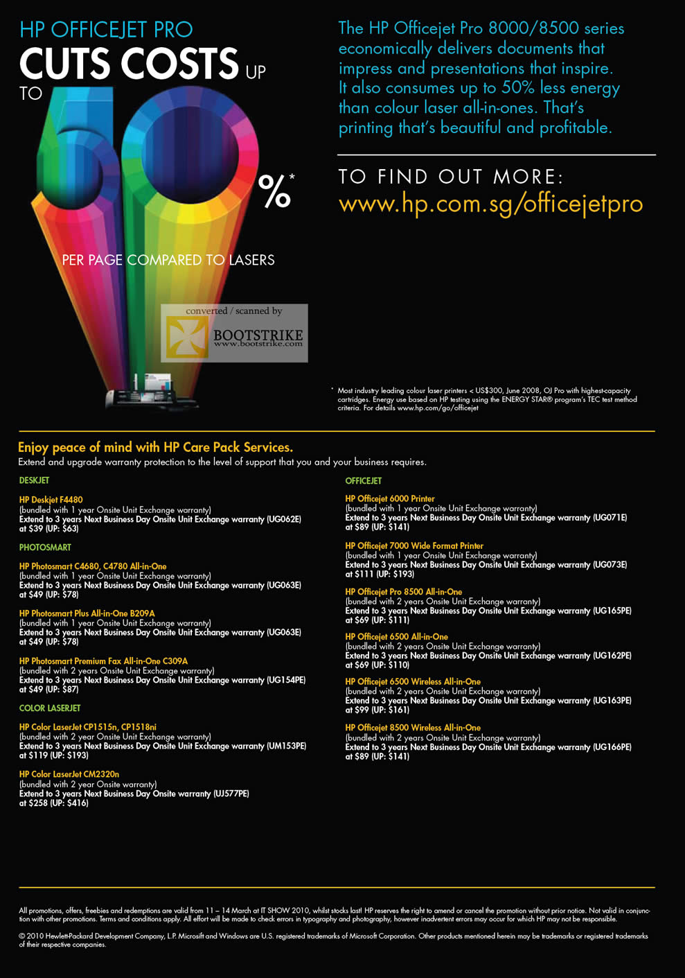 IT Show 2010 price list image brochure of HP Officejet Pro 8000 8500 Series Cuts Costs