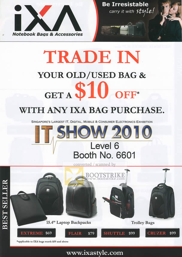 IT Show 2010 price list image brochure of Kaira IXA Bag Trade In Discount