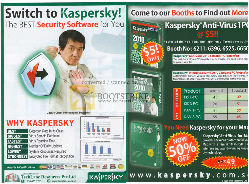 IT Show 2010 price list image brochure of Kaspersky Internet Security Anti Virus