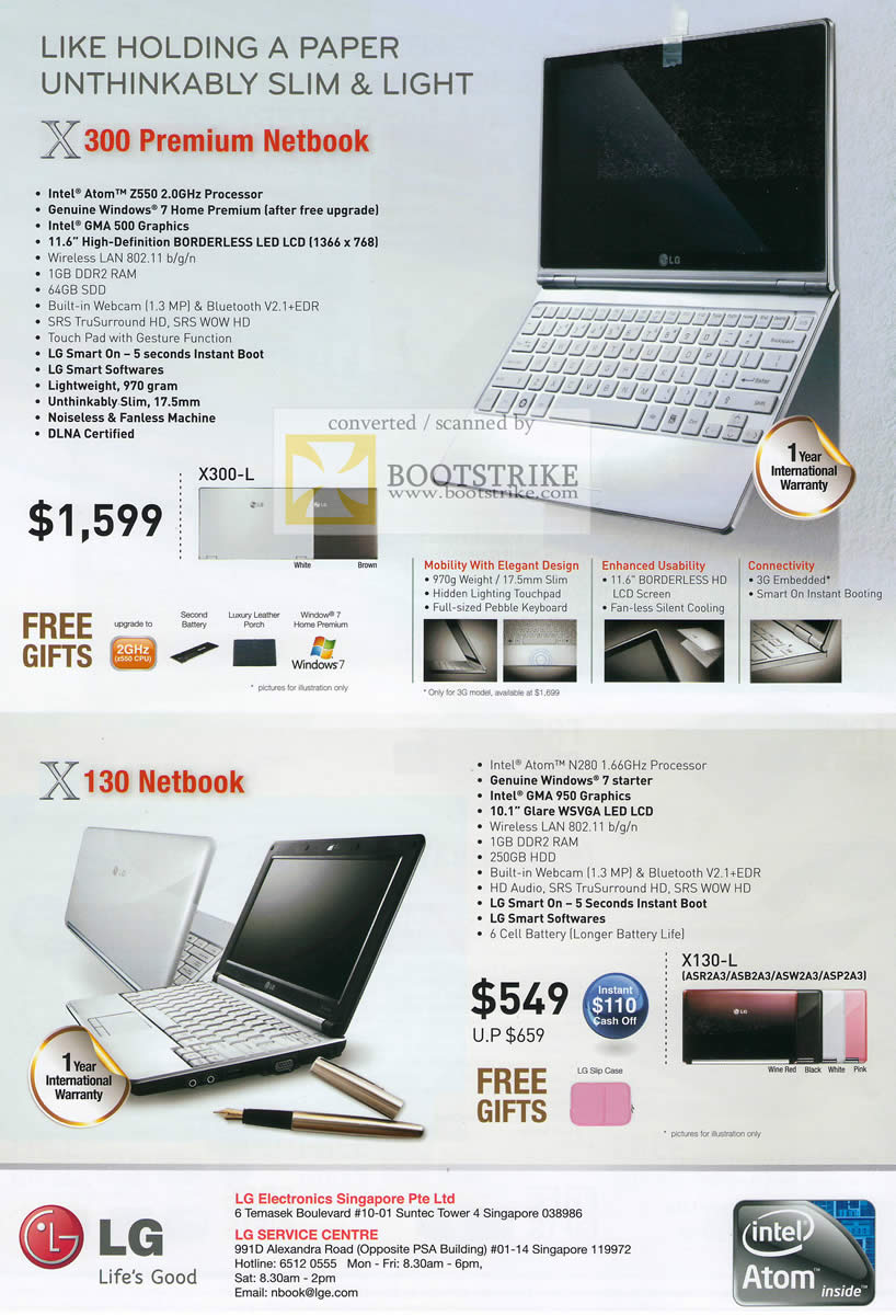 IT Show 2010 price list image brochure of LG Netbook X300 Premium X130