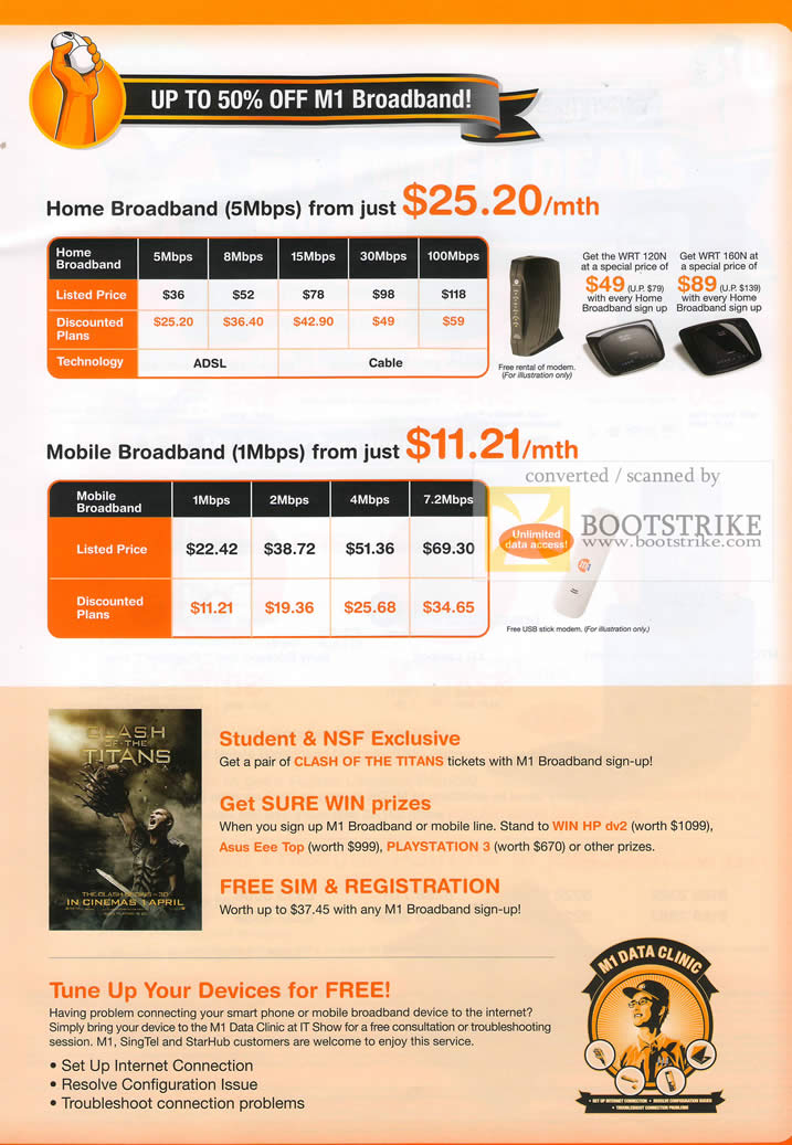 IT Show 2010 price list image brochure of M1 Home Broadband Mobile Broadband