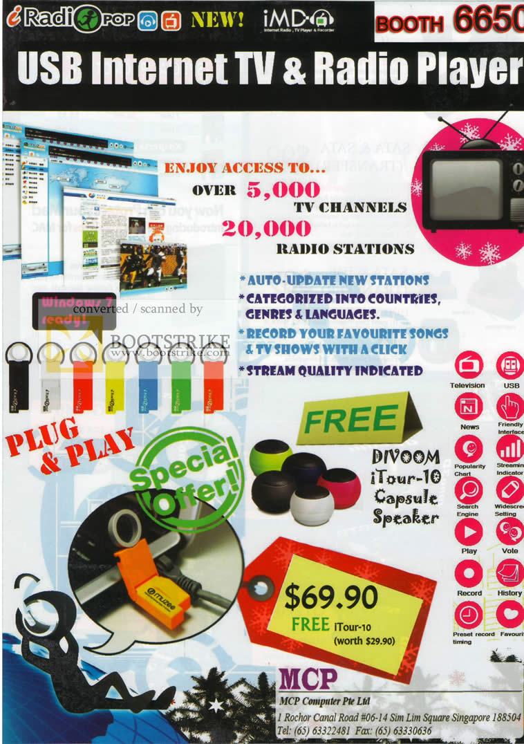 IT Show 2010 price list image brochure of MCP IRadioPOP USB Internet TV Radio Player