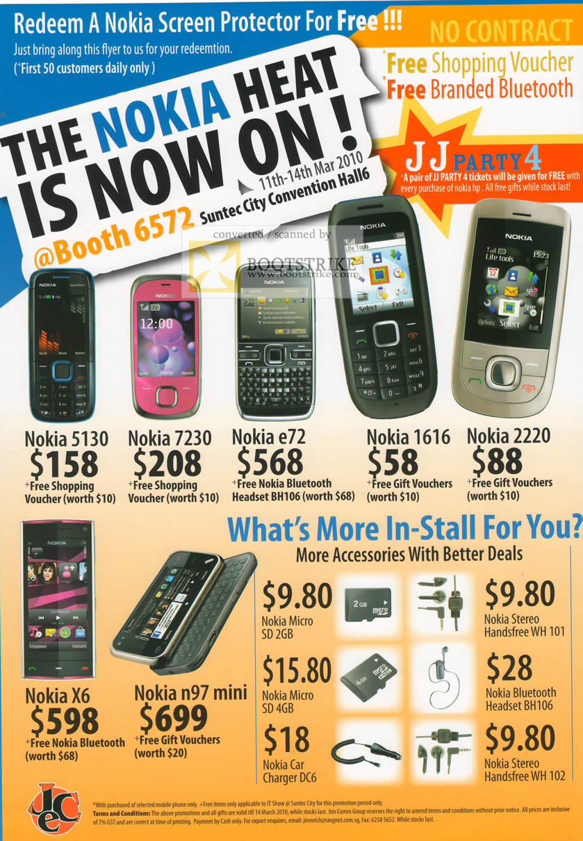 IT Show 2010 price list image brochure of Nokia 5130 7230 E72 1616 2220 X6 N96 Mini Accessories