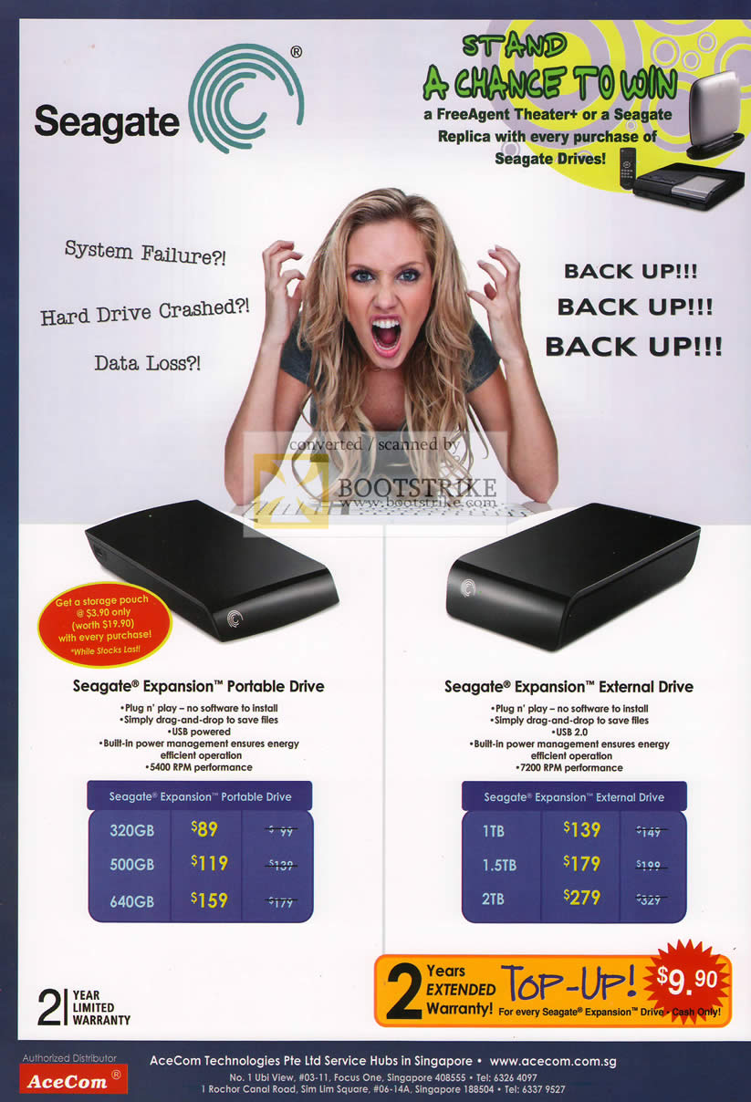 IT Show 2010 price list image brochure of Seagate External Storage Expansion Portable Drive